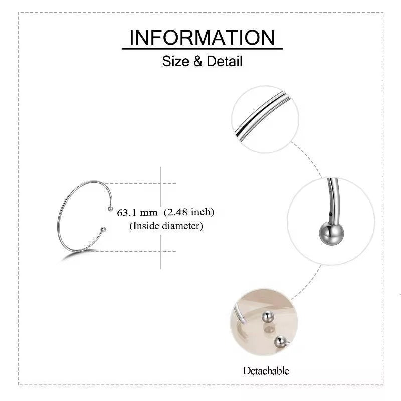 Unscrew Ball End Sterling Silver Bracelet