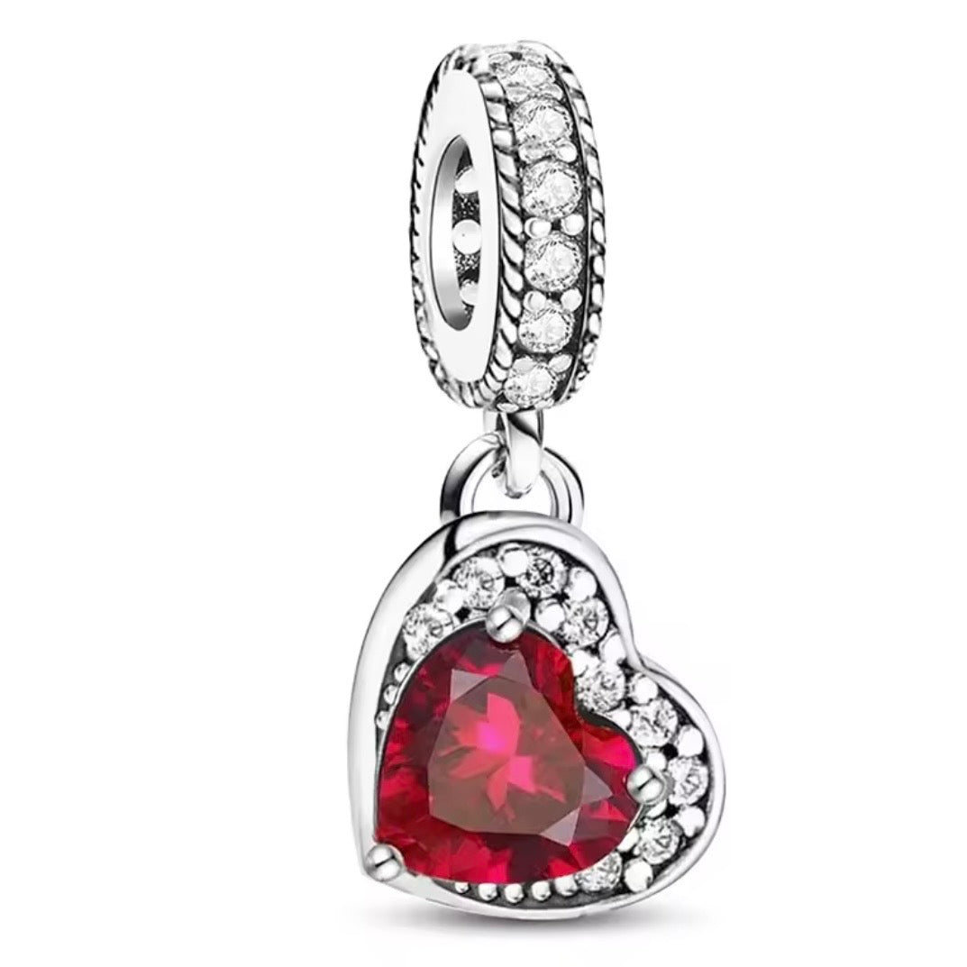 Dangle Red Heart Charm