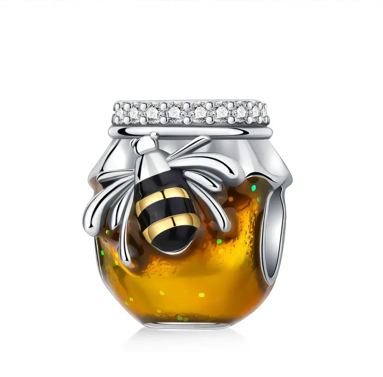 Bee on Jar of Honey Charm