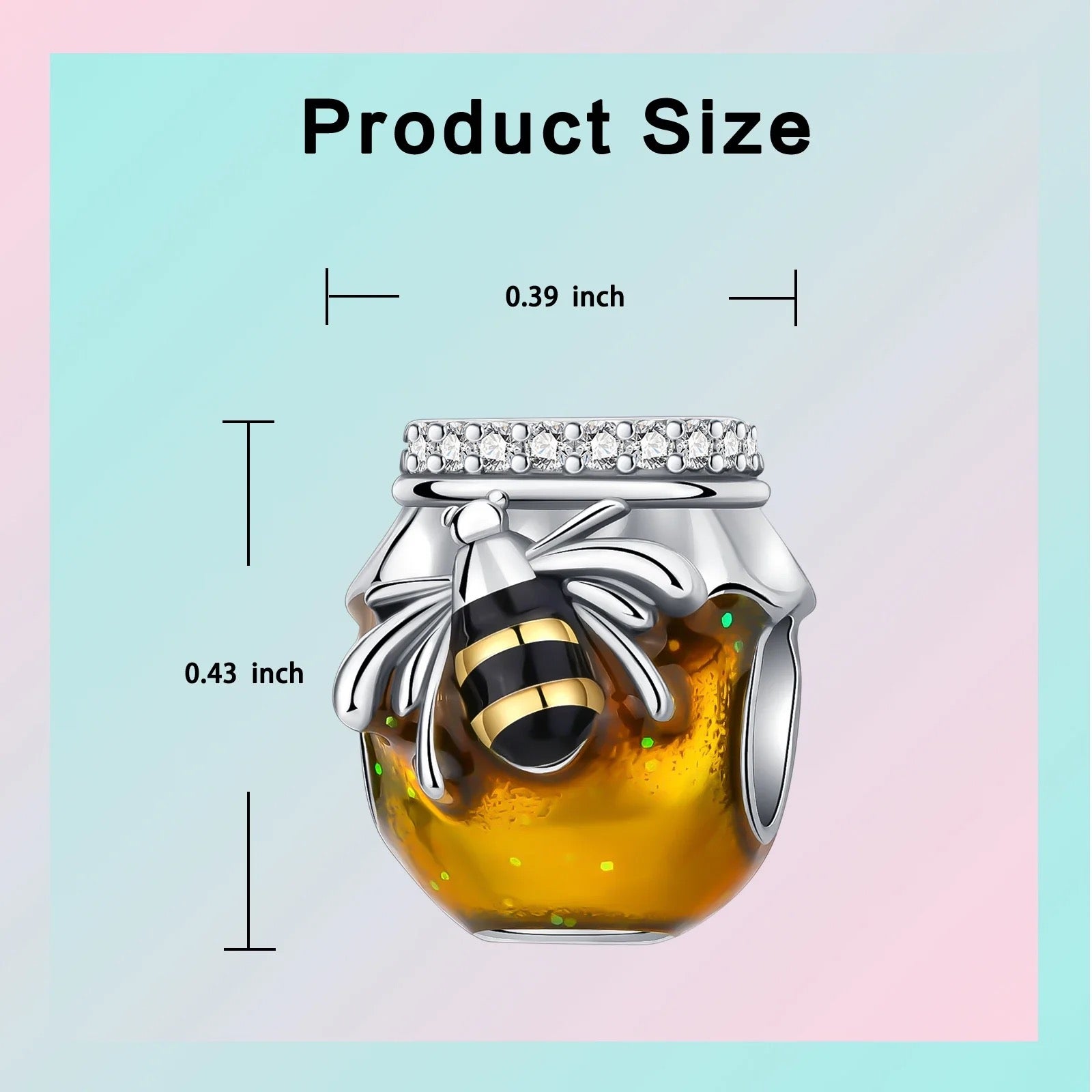 Bee on Jar of Honey Charm