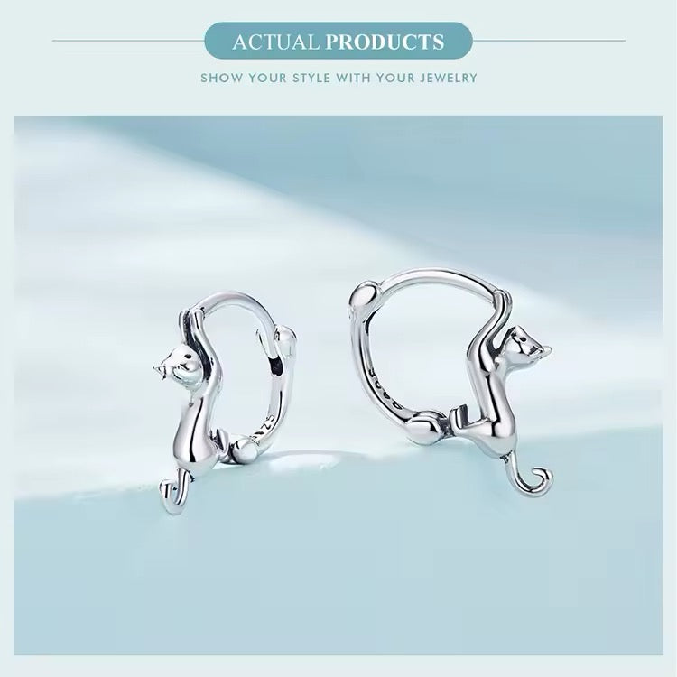 Climbing Cat Earrings