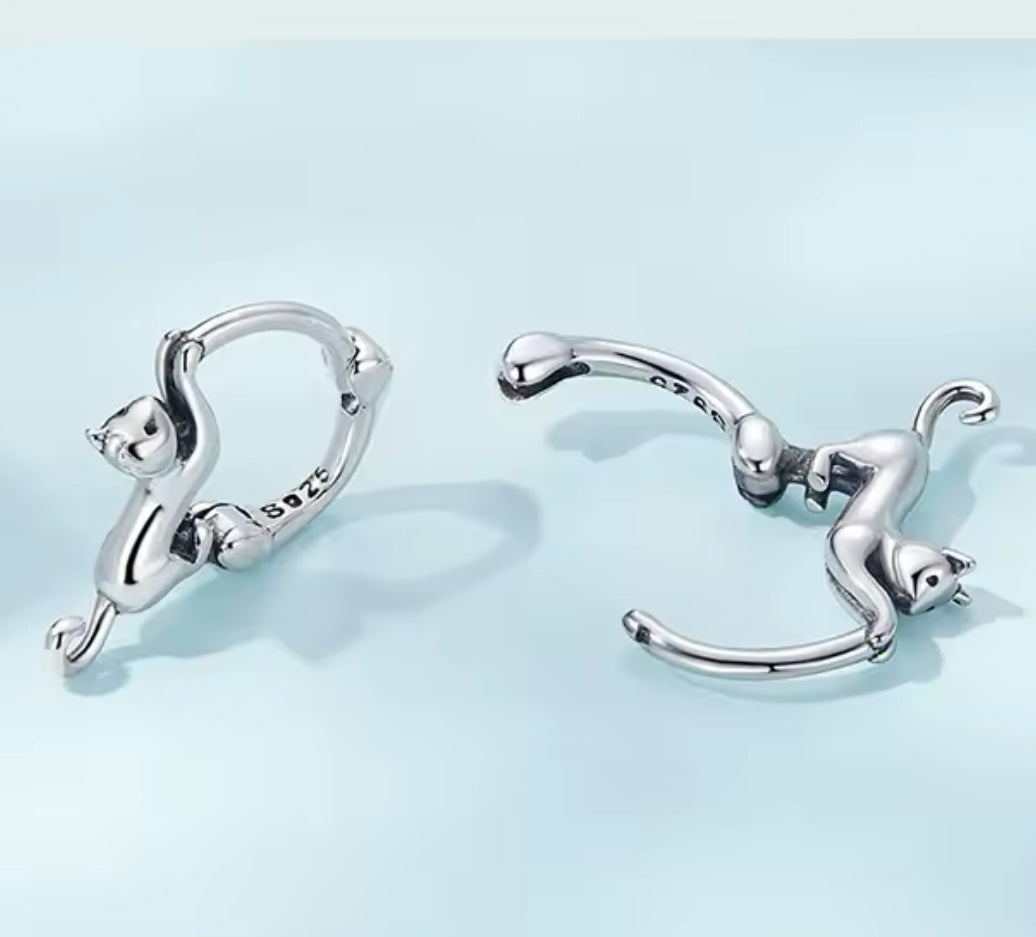 Climbing Cat Earrings