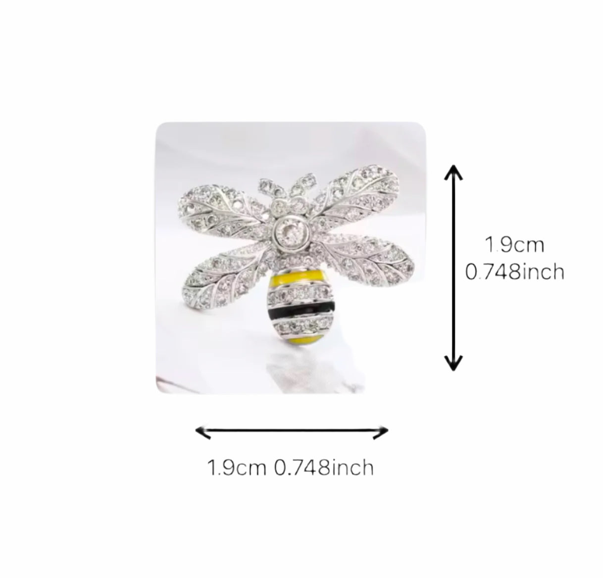 Shine Zirconia Honey Bee Stud Earrings