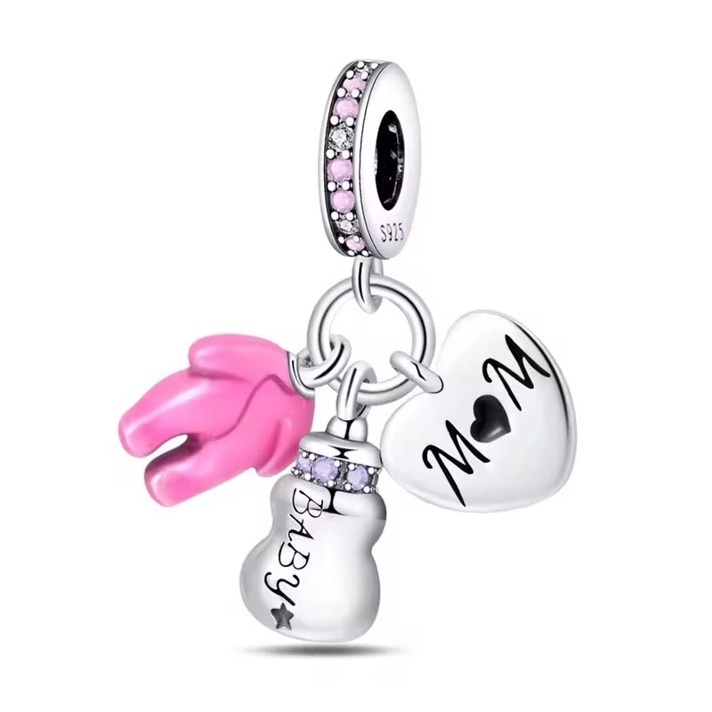 Mother Mum Baby Dangle Charm