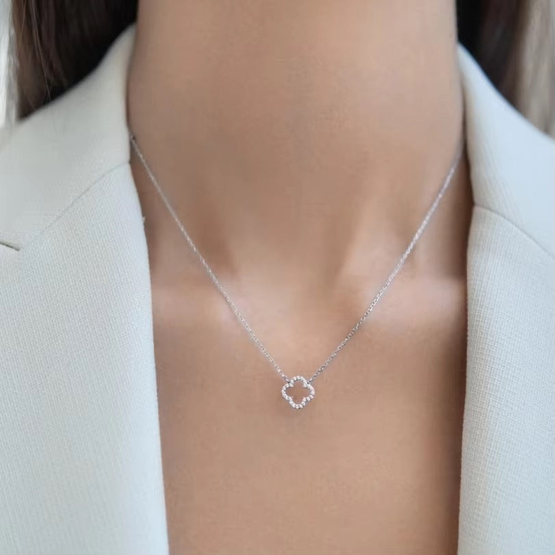 Sterling Silver Flowe Necklace