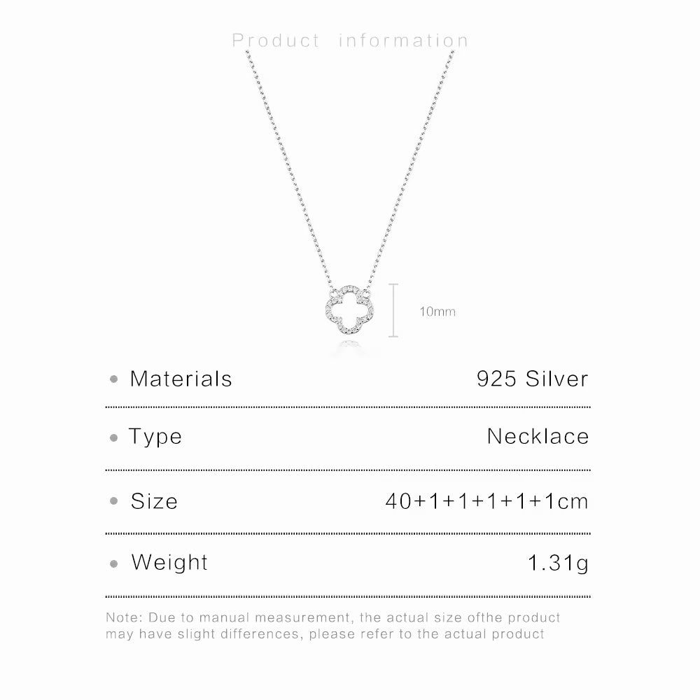 Sterling Silver Flowe Necklace