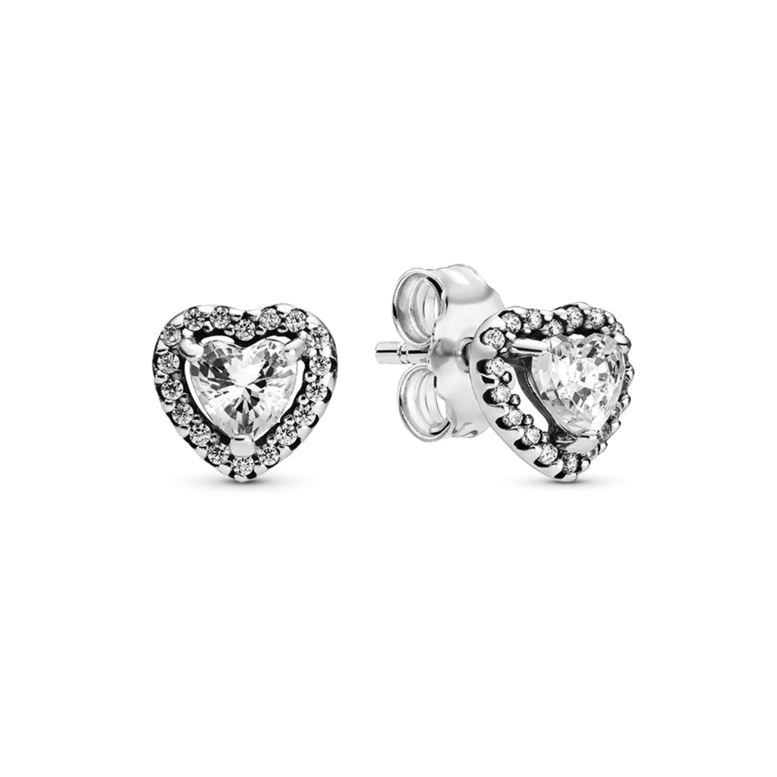 Stud Heart Earrings With AAA Zirconia