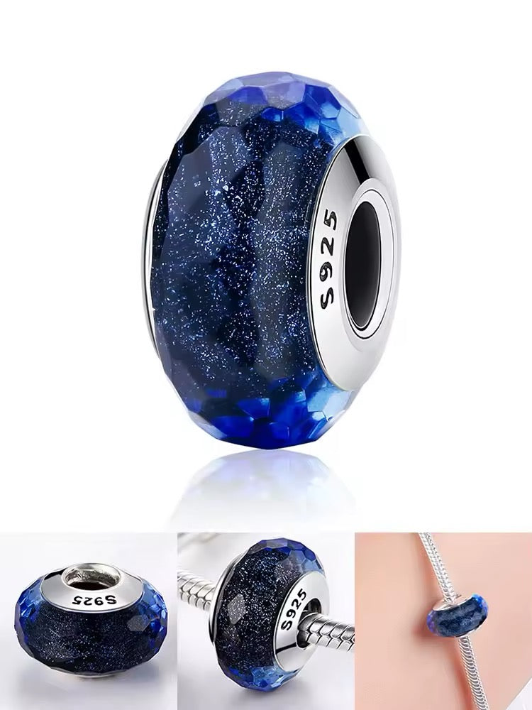 Dark Blue Murano Glass Charm