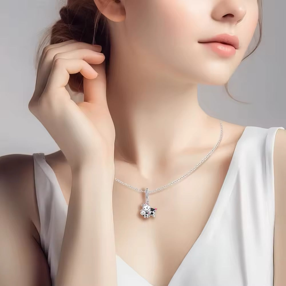 Cow with Baby Dangle Charm