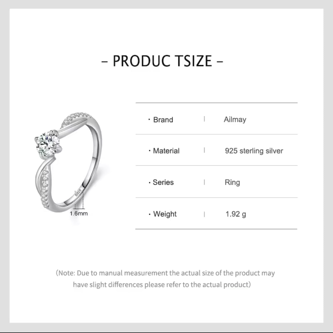 Shining 1CT Clear CZ Ring