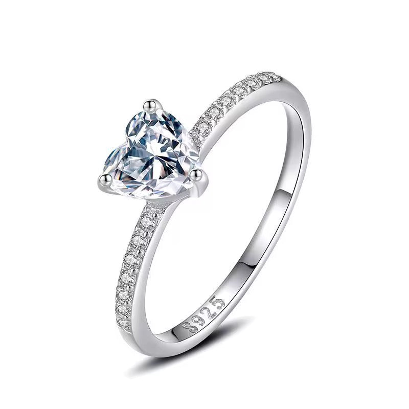 Heart Moissanite Ring