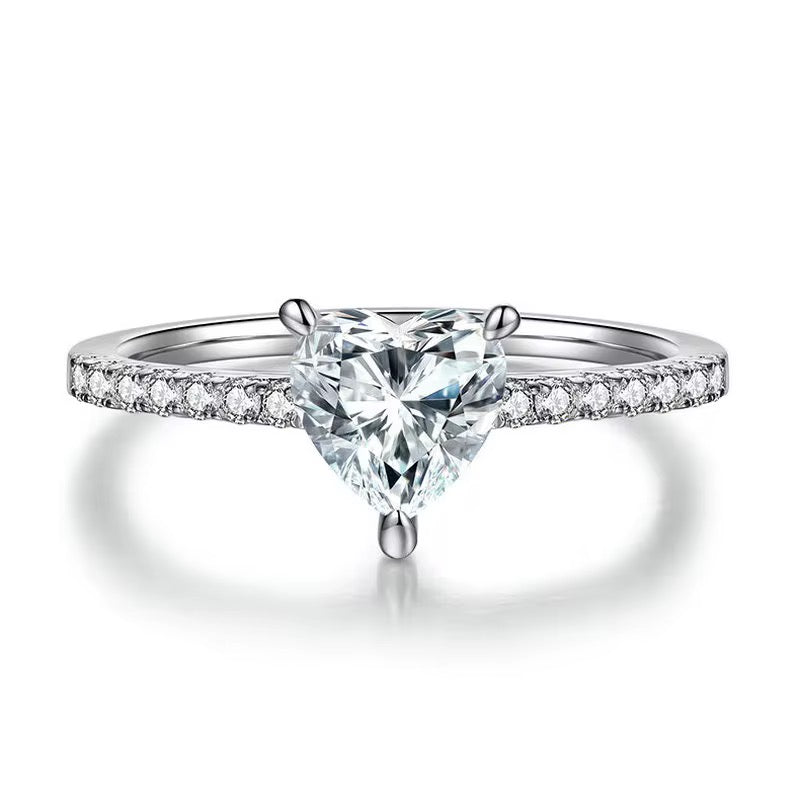 Heart Moissanite Ring