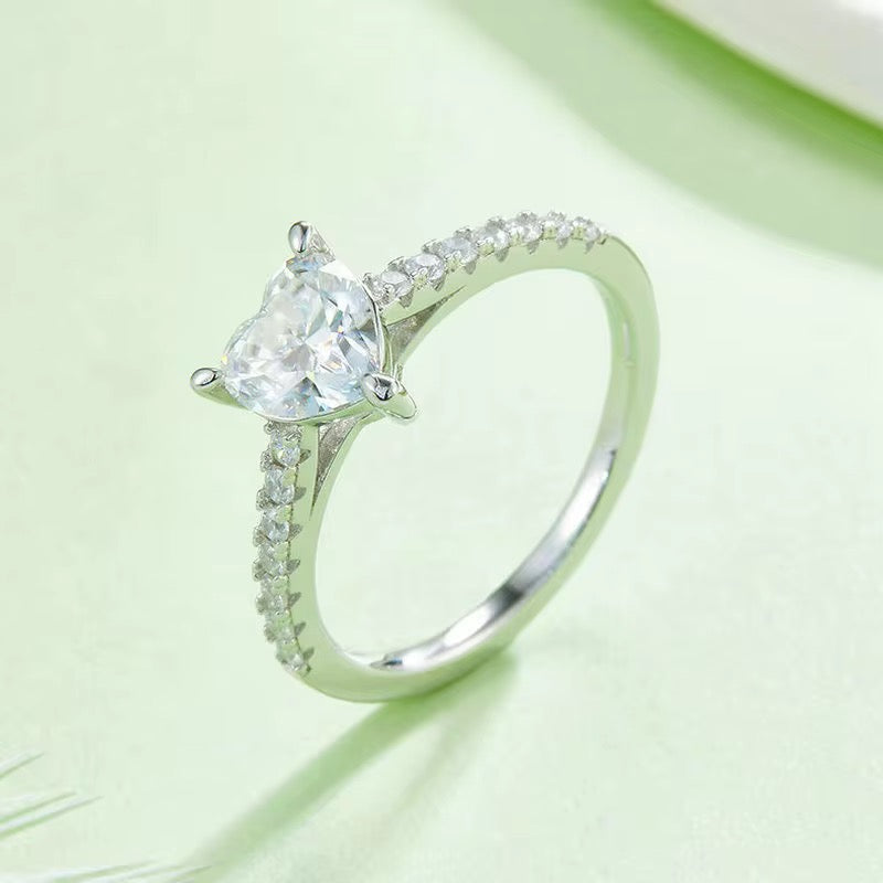 Heart Moissanite Ring