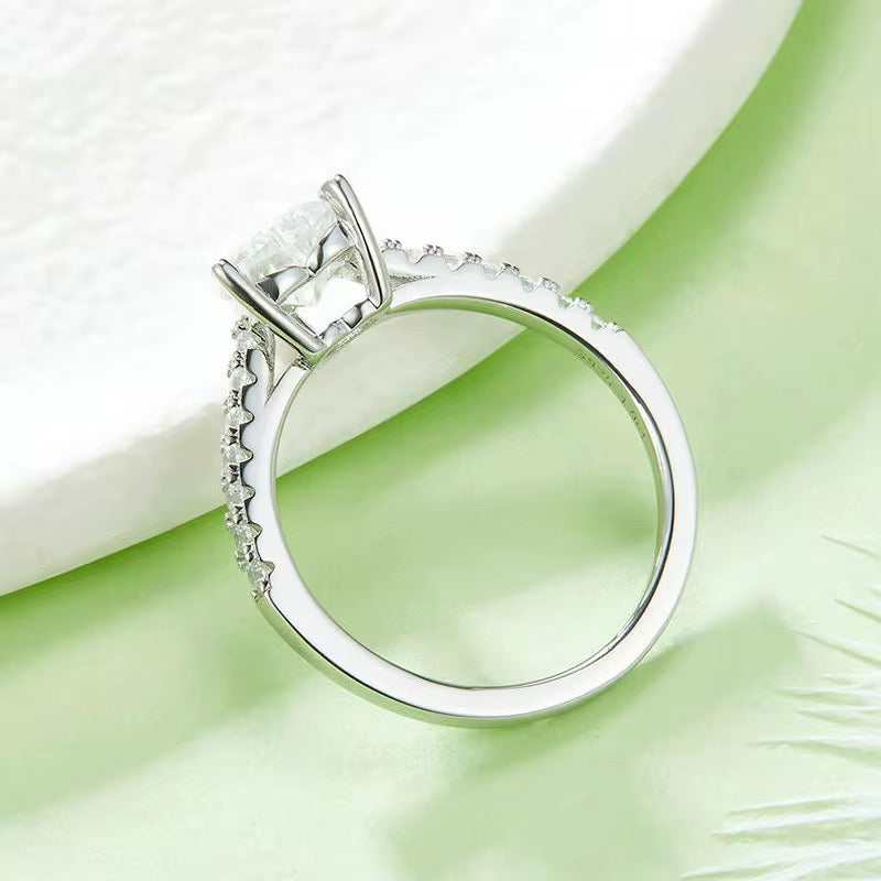 Heart Moissanite Ring