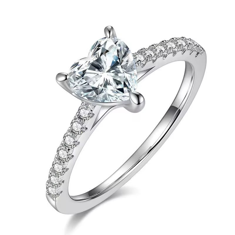 Heart Moissanite Ring