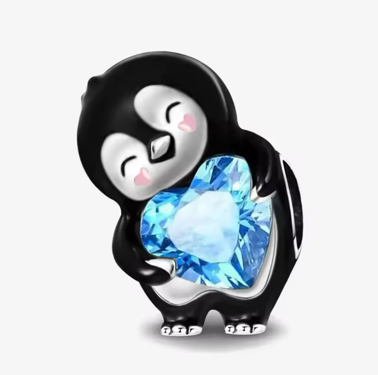 Cute Penguin with Heart Charms