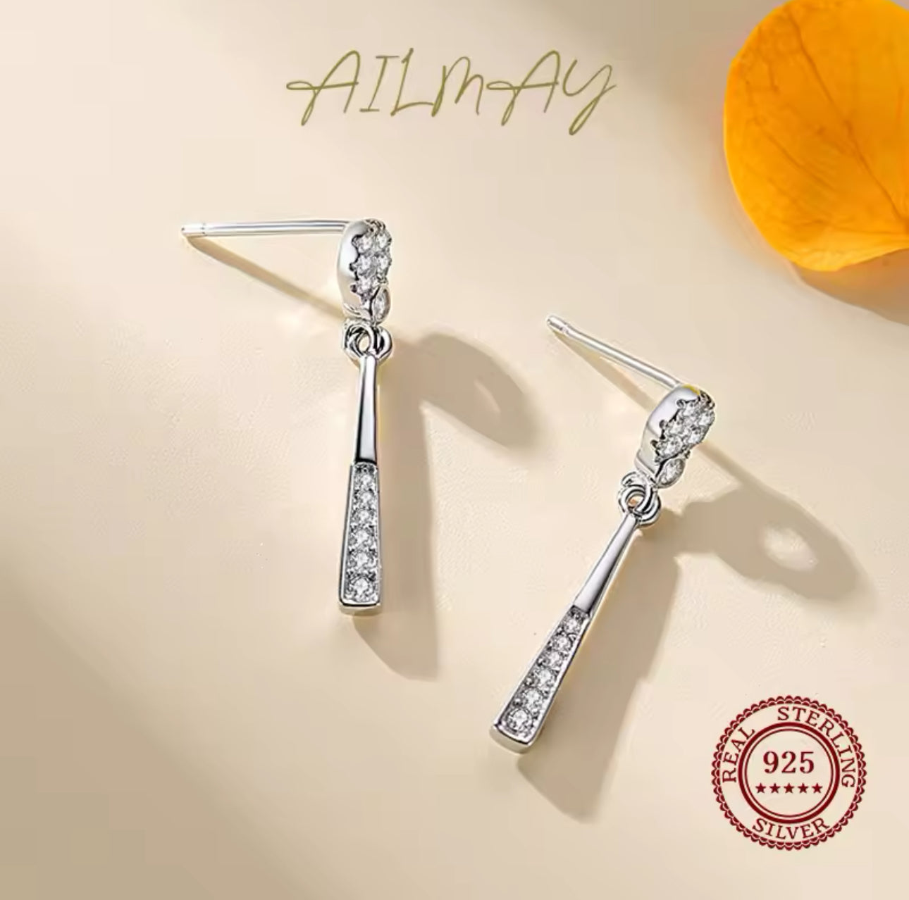 Sterling Silver Clear Zircon Round Stud Earrings