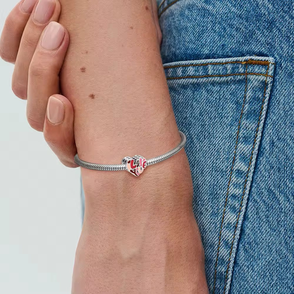 Heart Love You Charm