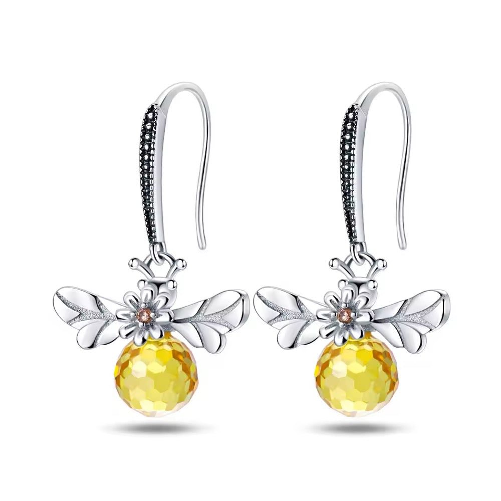 Honey Bee Stud Dangle Earrings