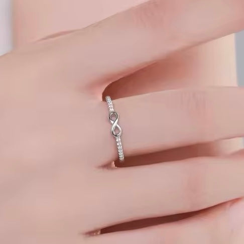 Infinity Ring With Cubic Zirconia