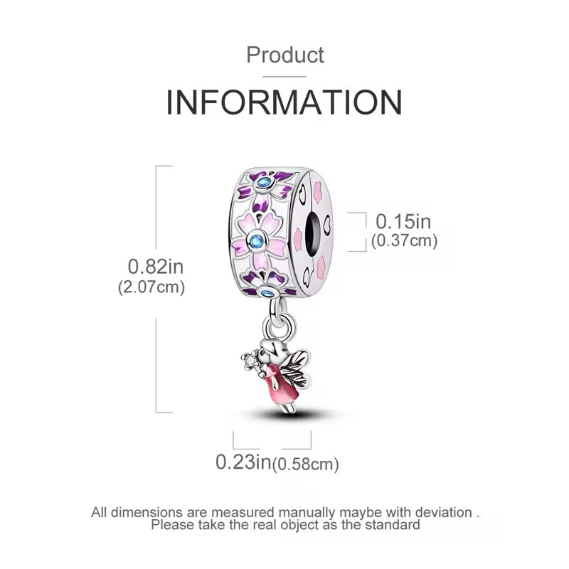 Flowers and Fairy Clip on Charm