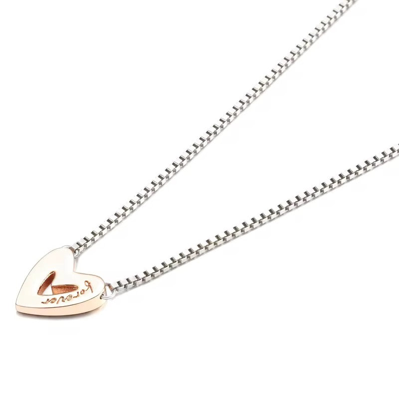 Sparkling Freehand Heart Earring & Necklace Set