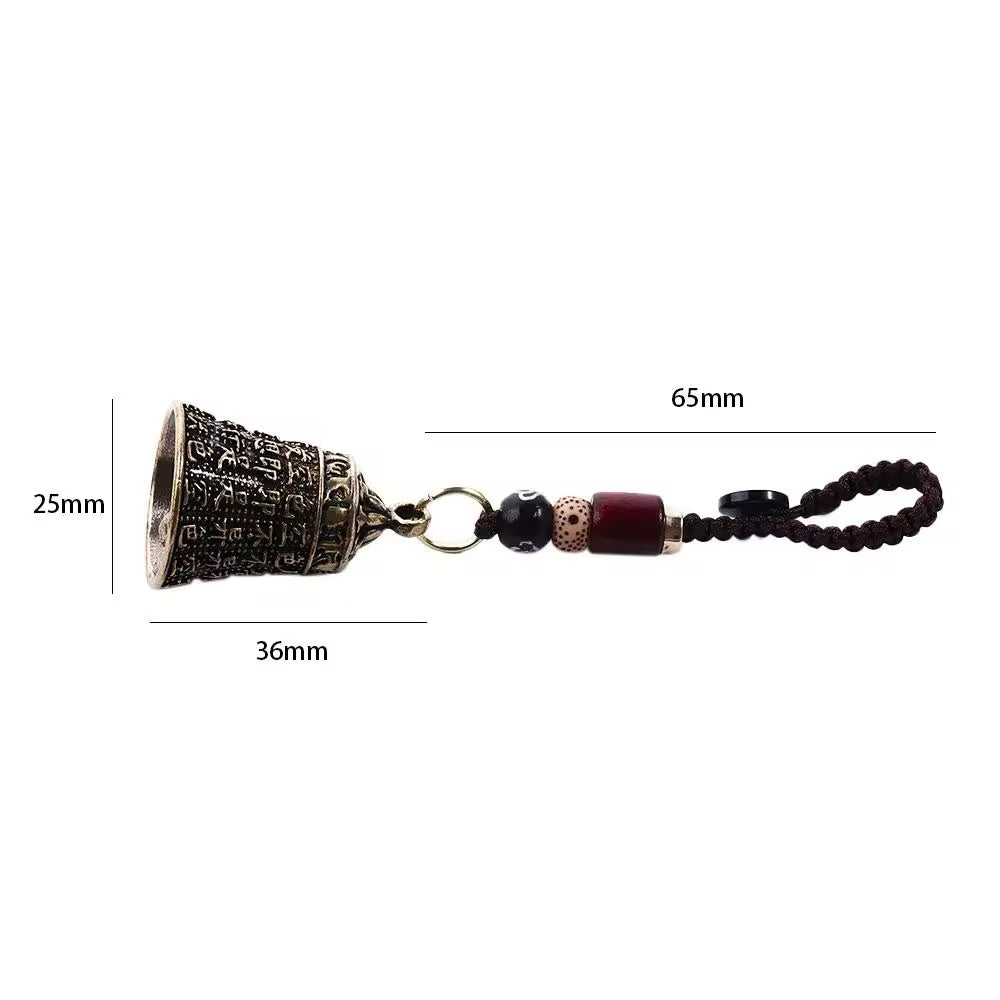 Good Luck Brass Bell Tibetan Keychain
