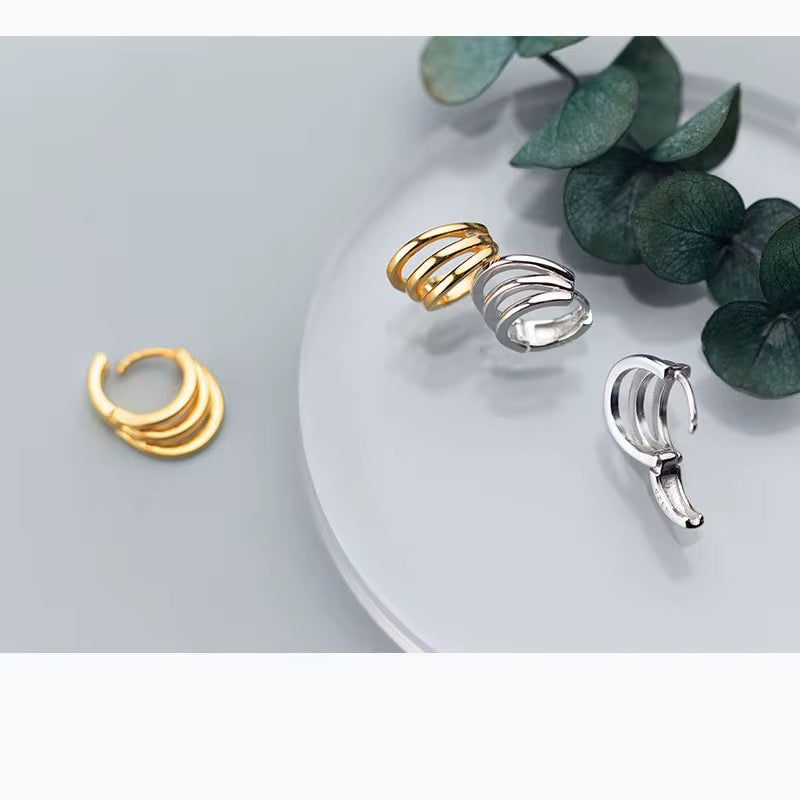 Triple Circle Hoop Earrings