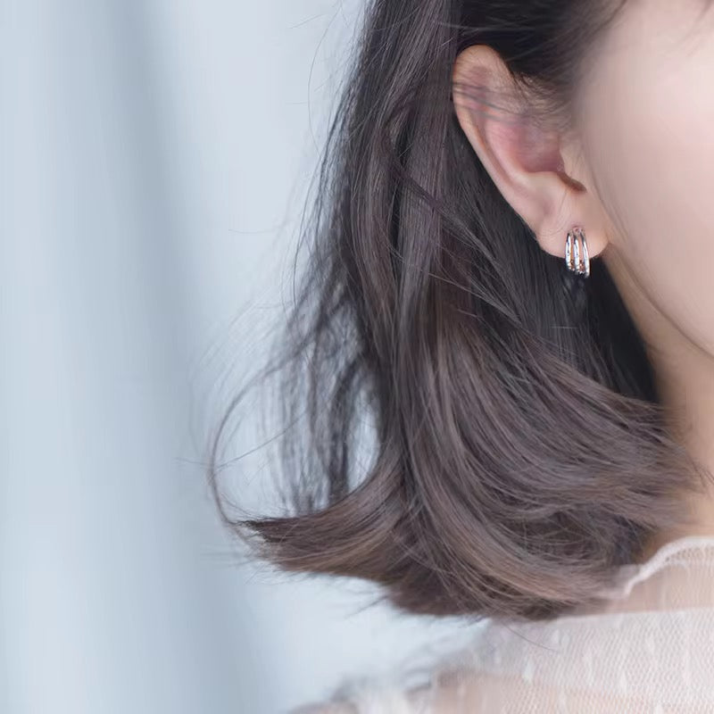 Triple Circle Hoop Earrings