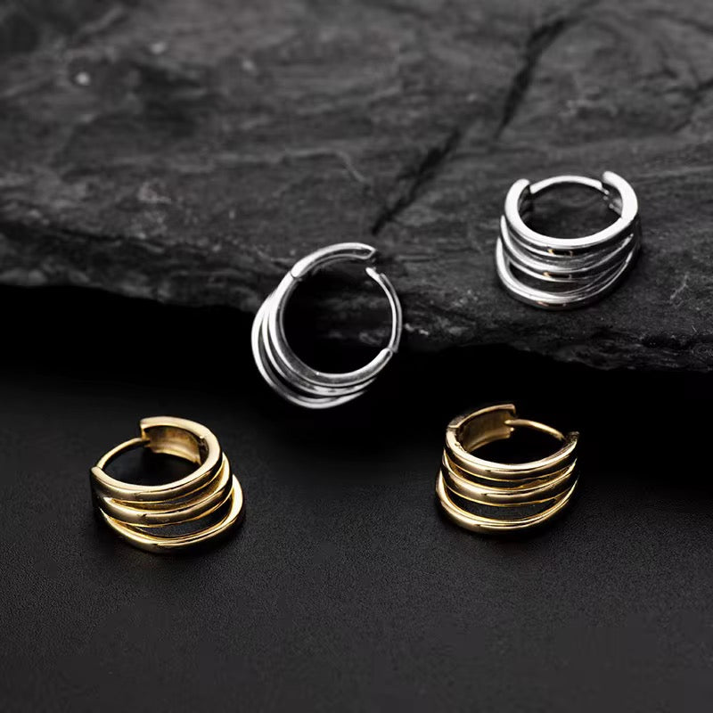 Triple Circle Hoop Earrings