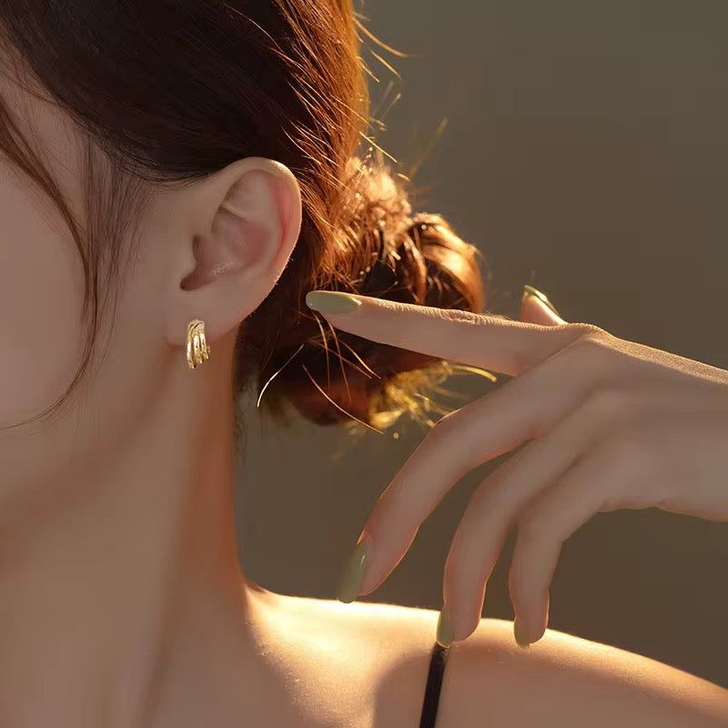 Triple Circle Hoop Earrings
