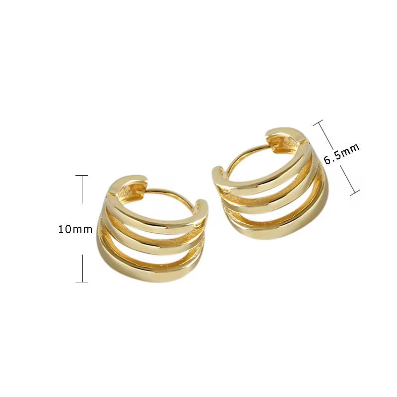 Triple Circle Hoop Earrings
