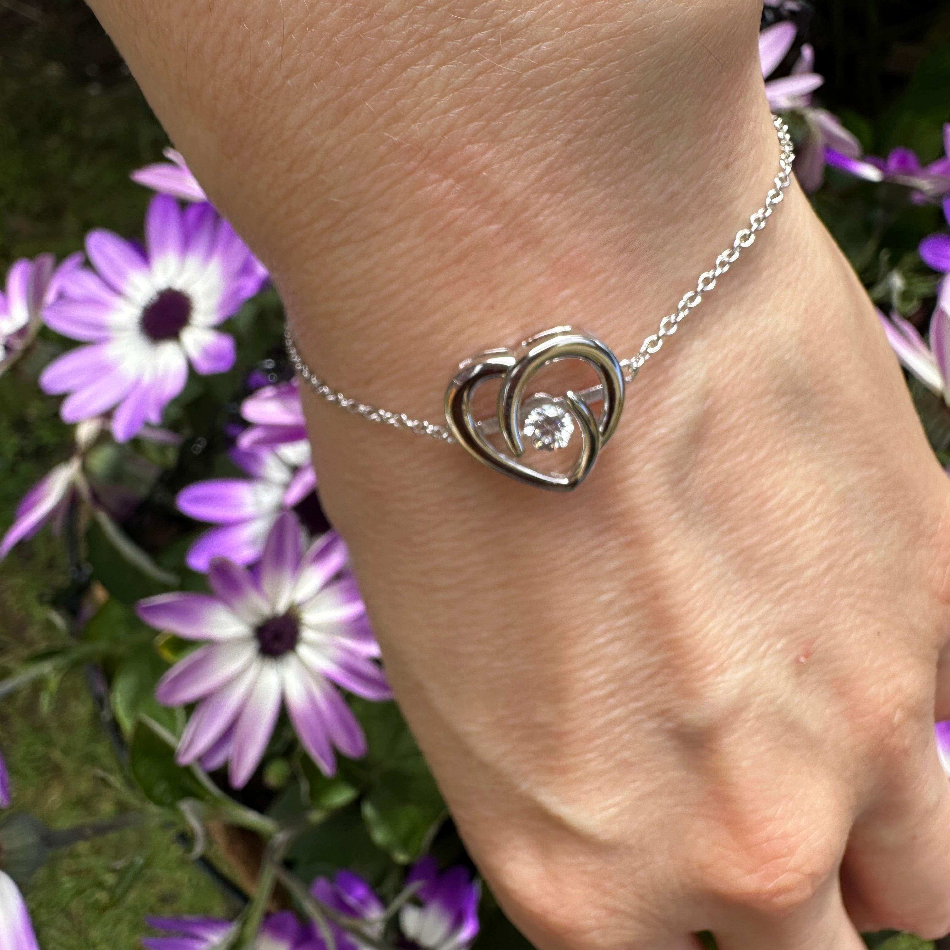 Sterling Silver Heart Bracelet