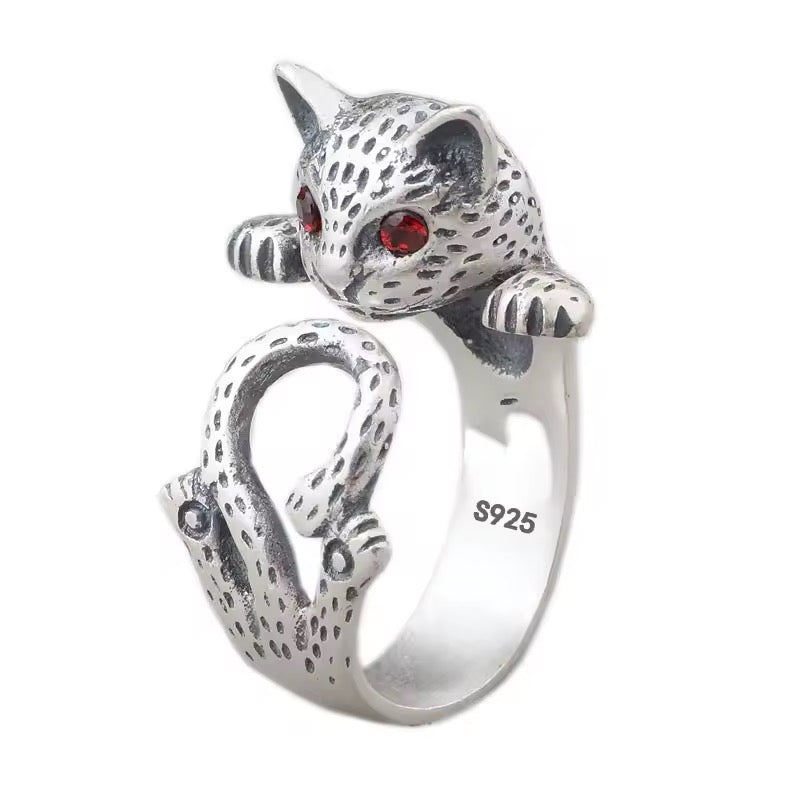 Adjustable Finger Leopard Ring