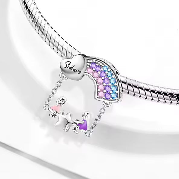 Sisters On Star Dangle Charm