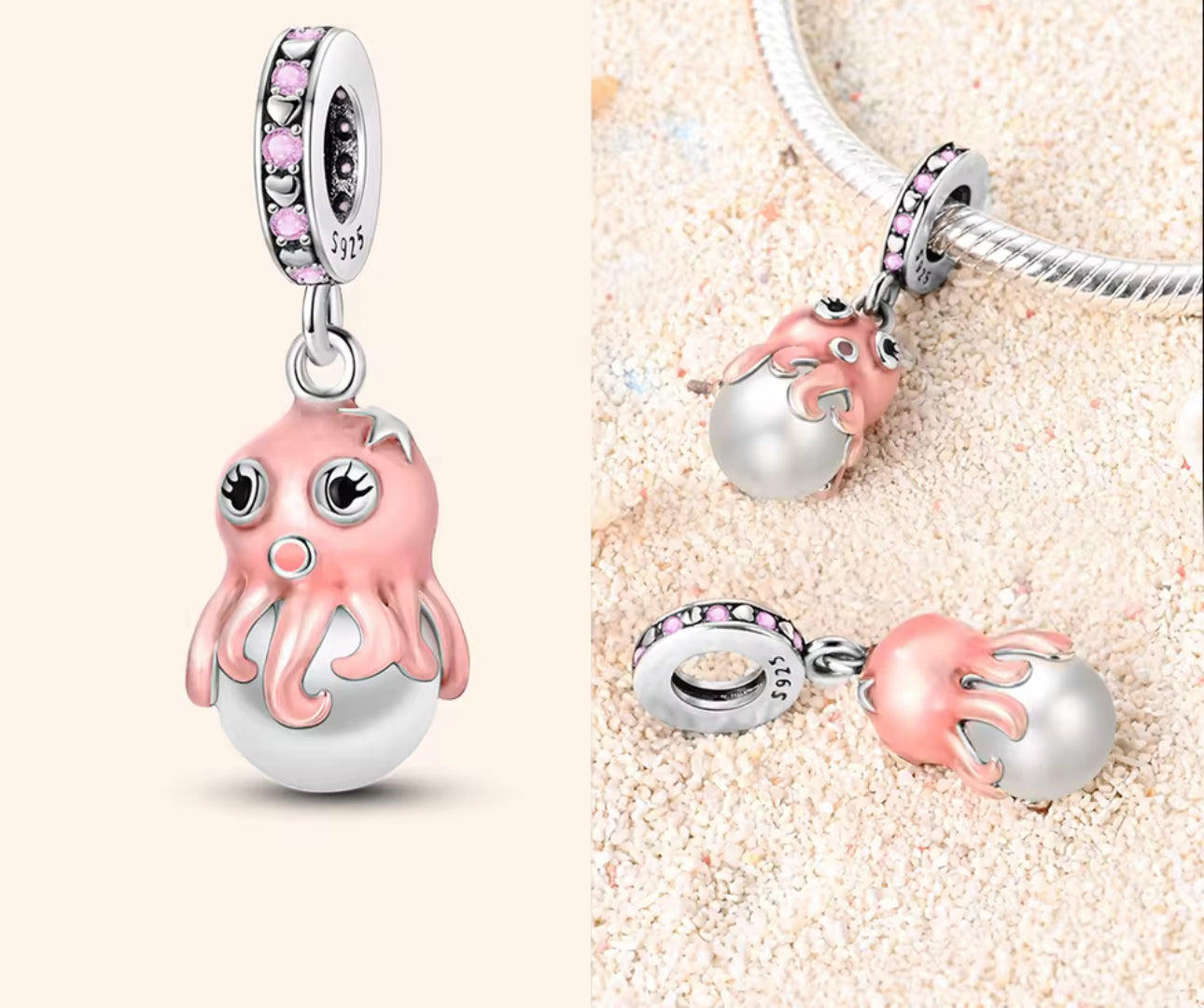Octopus Glow in Dark Dangle Charm