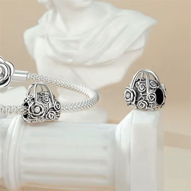 Floral Elegance Handbag Charm