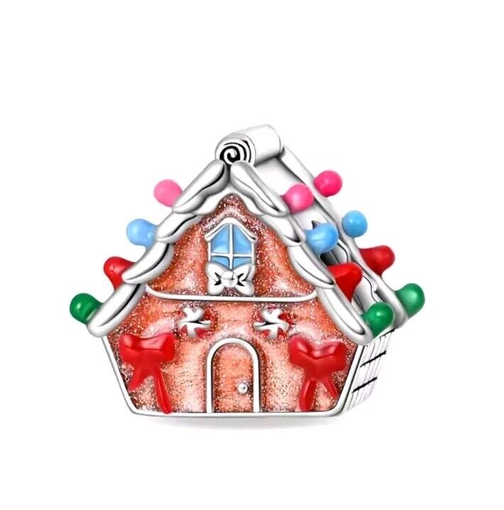 Multicoloured Gingerbread House Charm