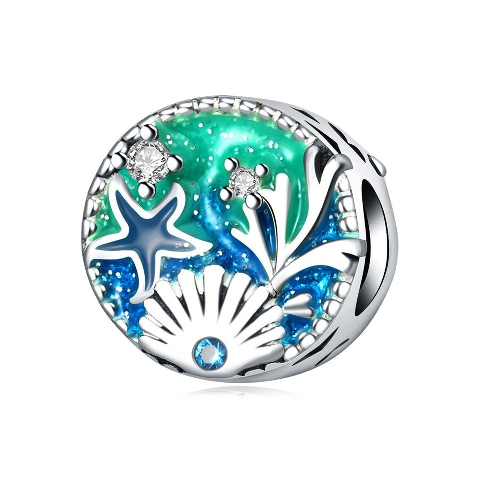 Ocean Sea Life With Zircon Charm
