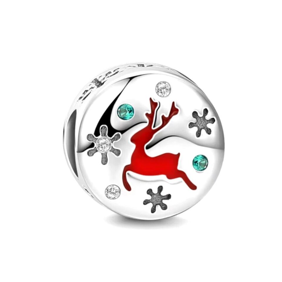Reindeer & Snowflakes Charm