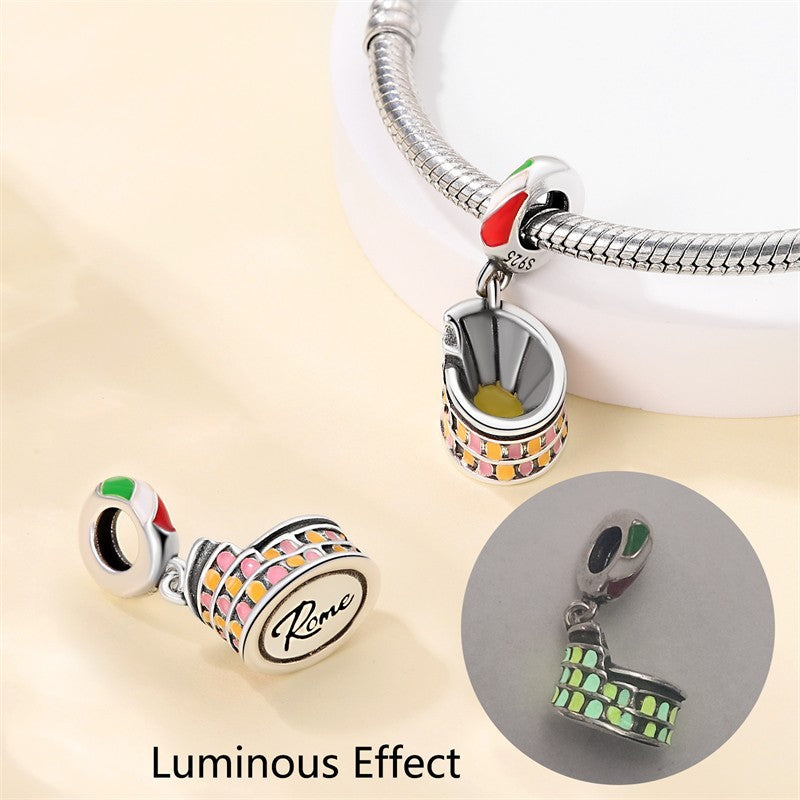 Rome Colosseum Love Italy Dangle Charm