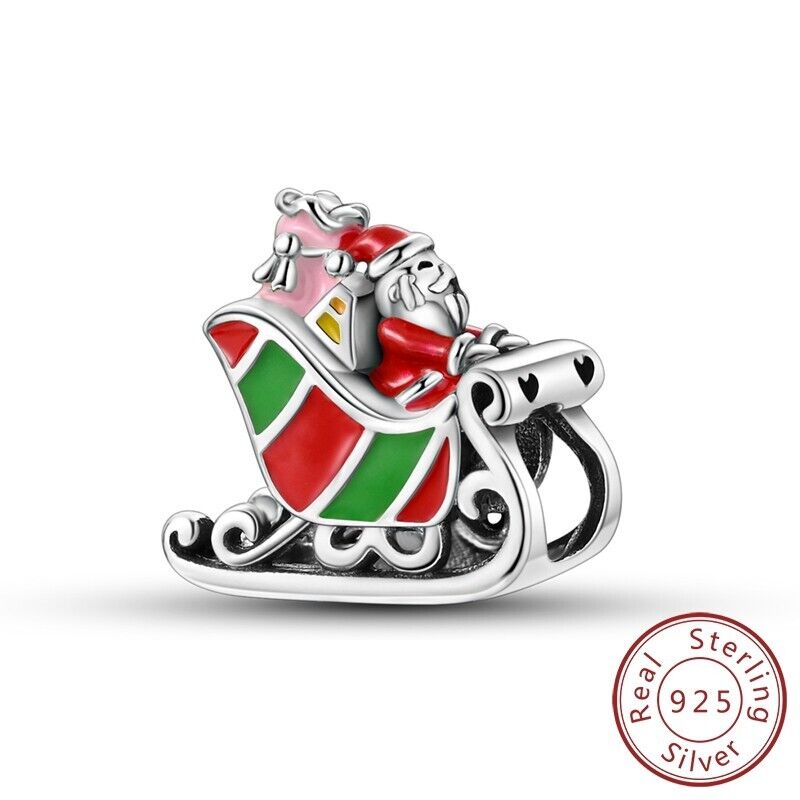 Santa in a Sleigh Charm