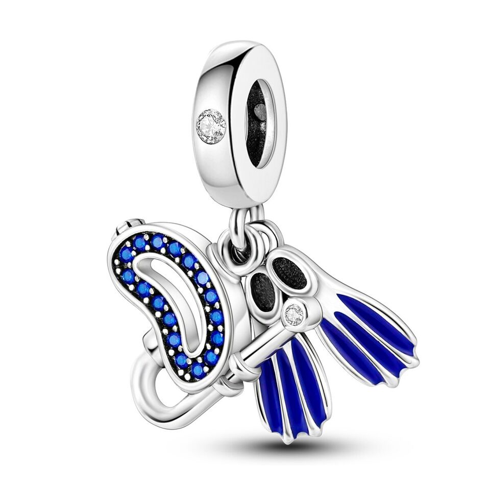 Scuba Diving Mask Flipper Dangle Charm