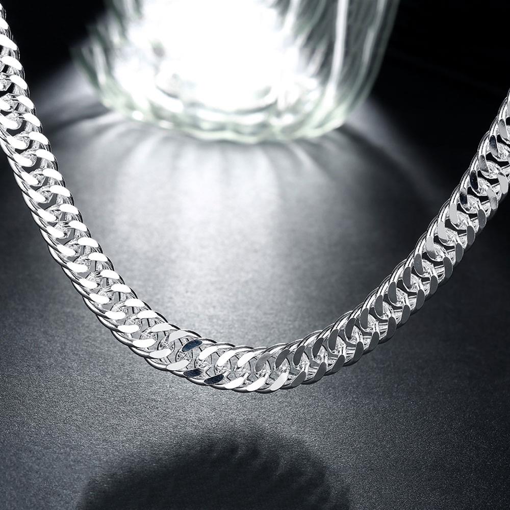 Cuban Chain Necklace 925 Sterling Silver 50cm