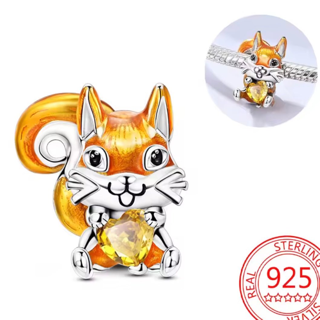 Autumn Squirrel with Nut Charm - bellissi