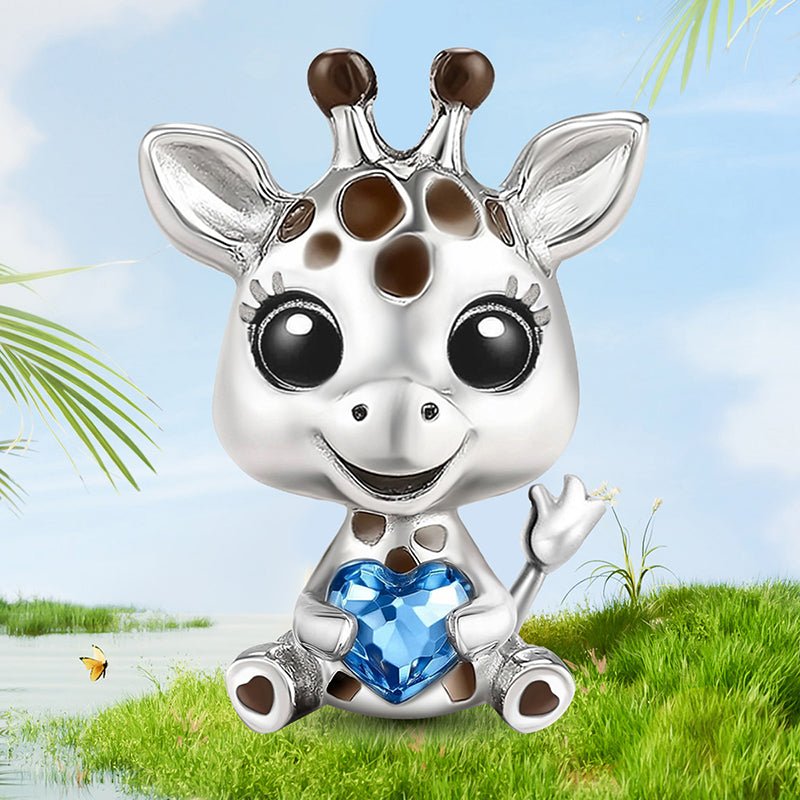Baby Giraffe with Heart Charm - bellissi