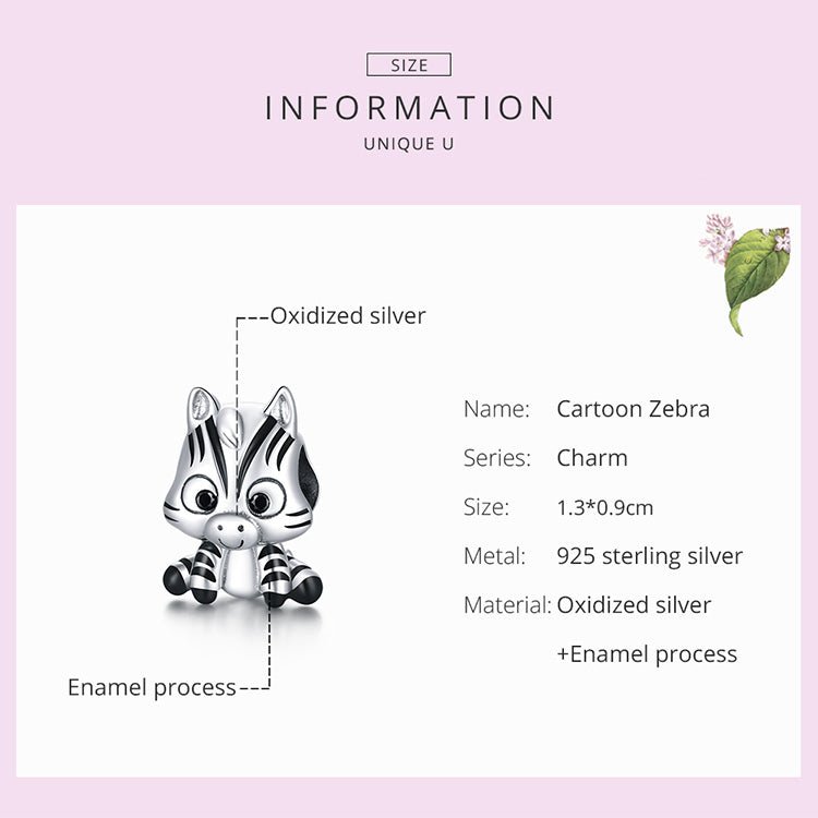 Baby Zebra Charm - bellissi