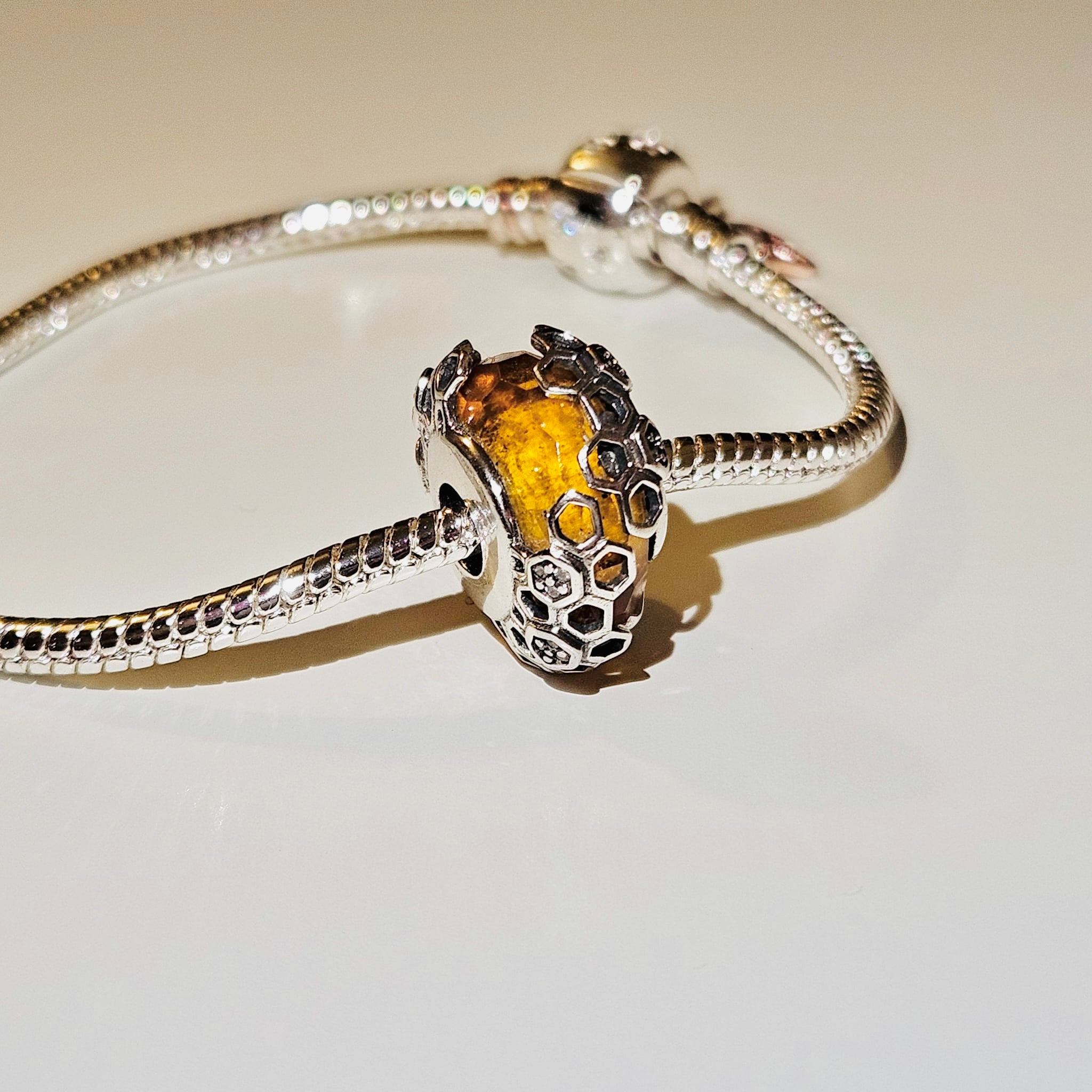 Honeycomb Murano Charm
