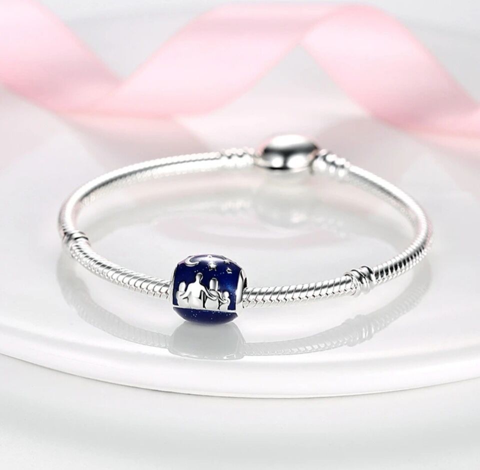 Blue Sky Moon & Stars Family Love Charm - bellissi