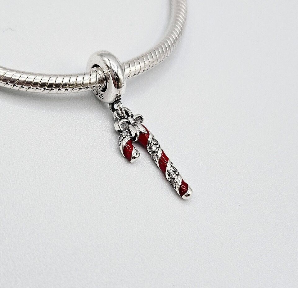 Candy Cane Dangle Charm - bellissi